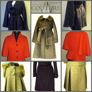 Coats and jackets by Clariscia in a range of British wool's. Tweeds, twills, flannels and long haired coatings. Prices from £285 for rtw