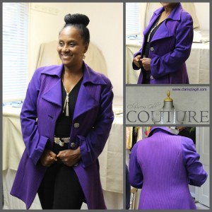 laides coat, refer coat, wool coat, purple coat, couture coat,