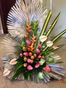 St. Lucia, caribbean, fashion show, tropical flowers, tiger lillies, ginger lillies, Anthuriams, hot couture, jazz festival