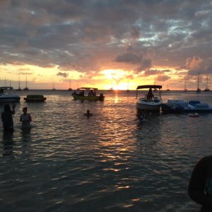 sunset, evening swim, reduit beach, St. Lucia, hot couture, tropical, travel, caribbean